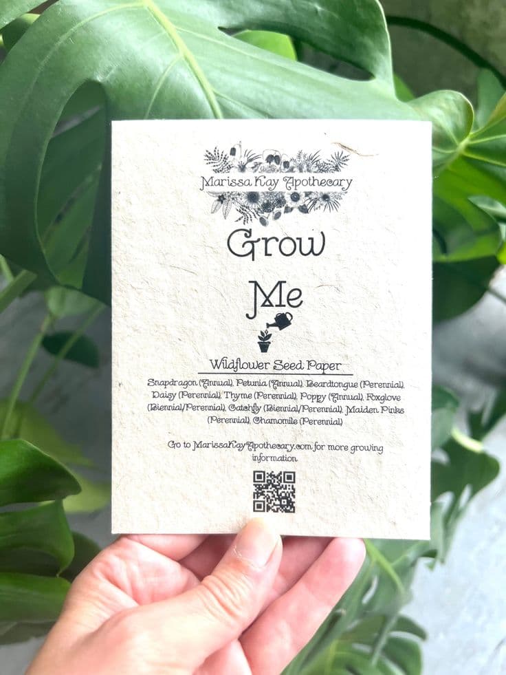 Seed Paper Welcome Card — personalised corporate gift