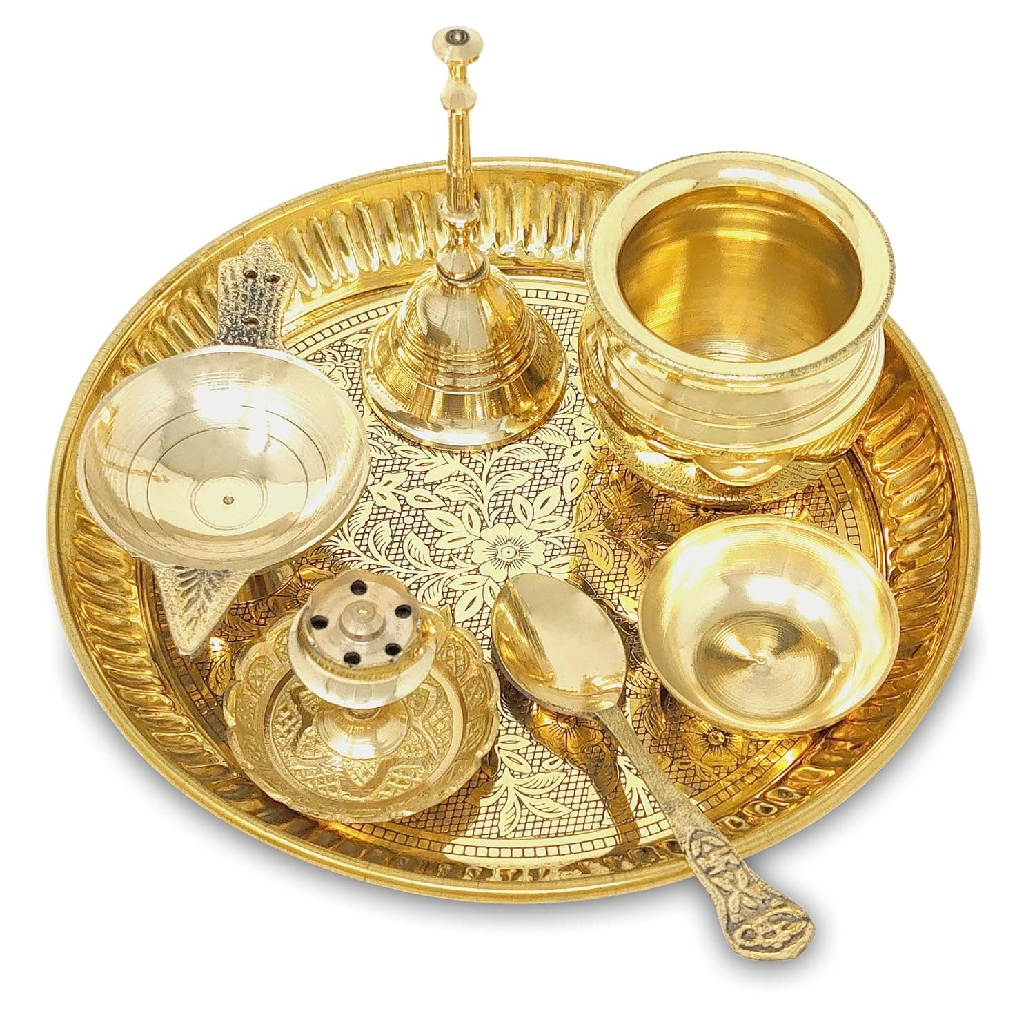 Pongal Brass Thali Set — personalised corporate gift